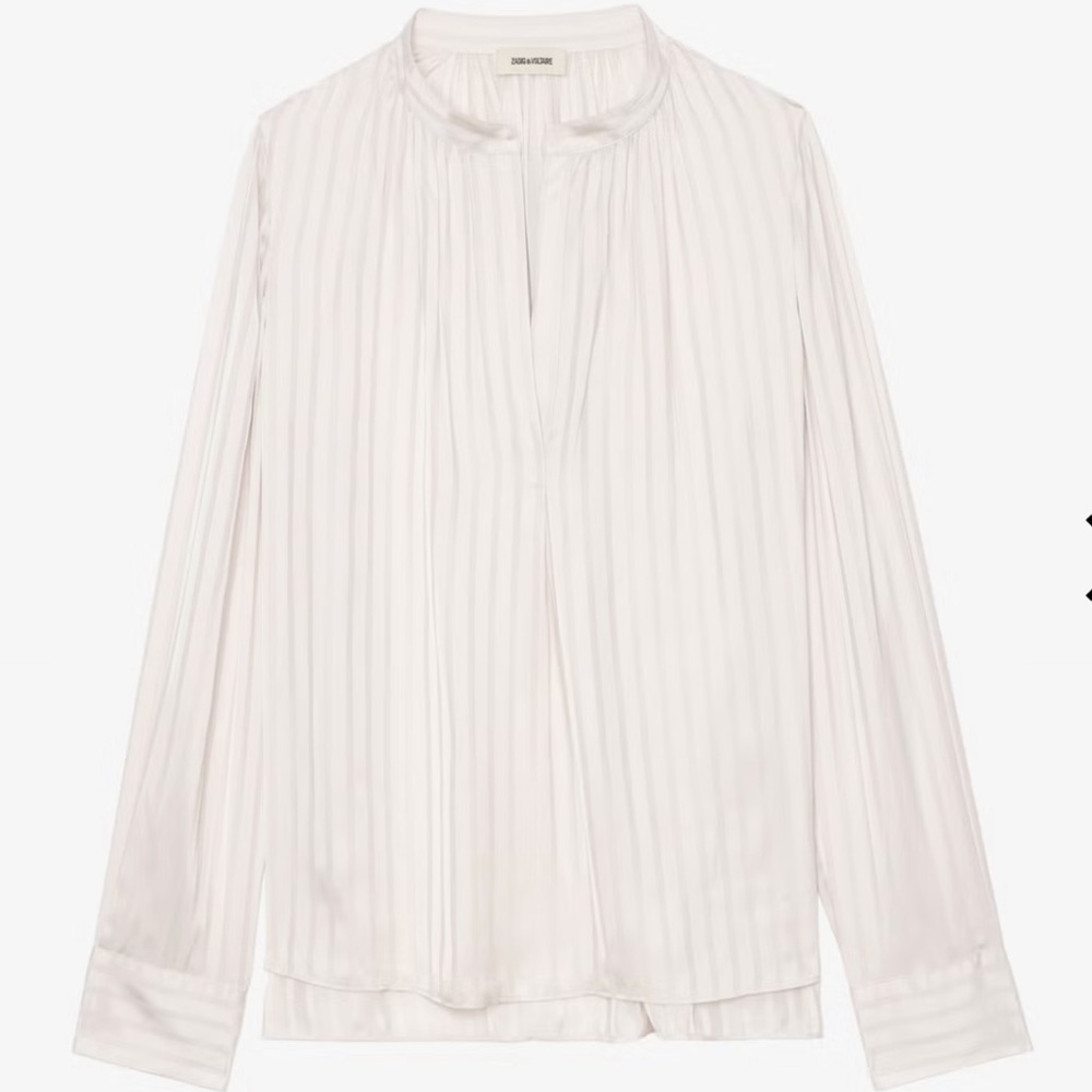Zadig & Voltaire Tink Satin Raye - Pearly - Picture 2 of 6